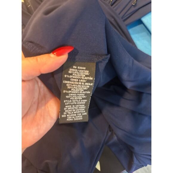 Nightway Formal Sequins‎ Navy Maxi Dress Size 6 - Picture 9 of 9